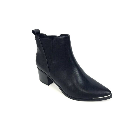 Forever 21 Women's Boots Ankle Back Heel Pointy Bl - Picture 1 of 8
